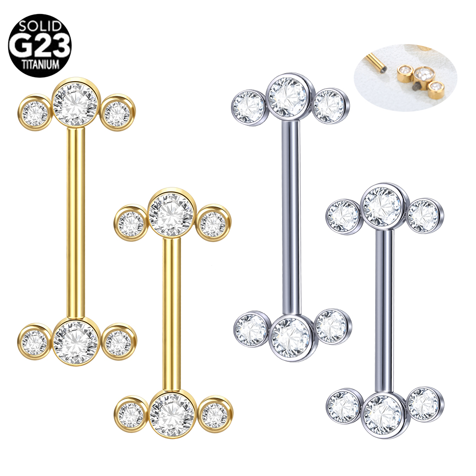 Zoor Body Jewelry - 1/5PCS G23 Titanium PIERC Gold Color