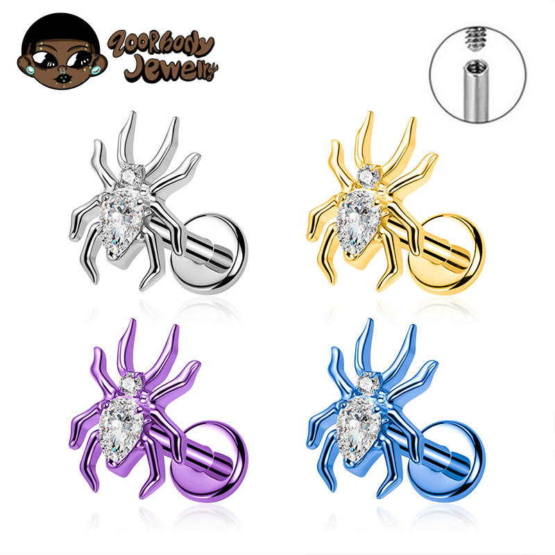 Zoor Body Jewelry - ASTM F136 Titanium 16G 18G Spider