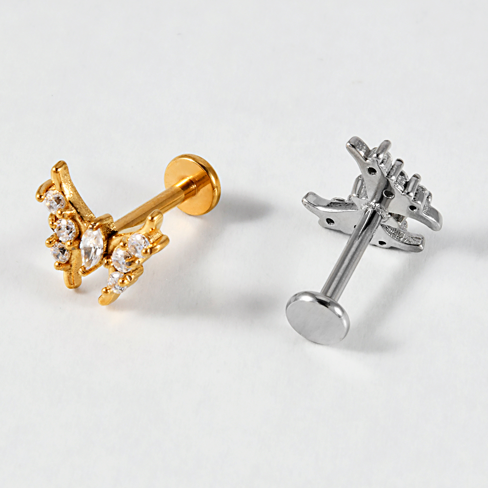 1PC Stainless Steel Lip Studs  - Body Jewelry Internally Threaded review and price