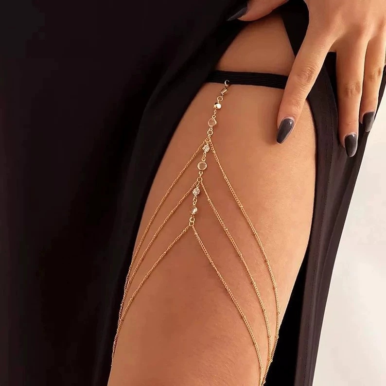 2025 New Women Bohemian Thigh  - Body Jewelry Leg Chain review and price