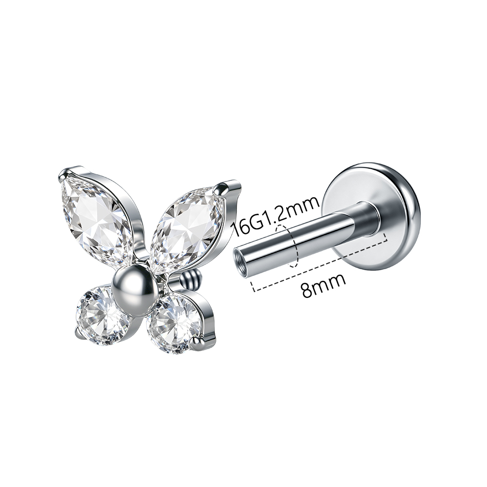 1/5Pcs G23 Titanium Butterfly  - Zoor Body Jewelry review and price