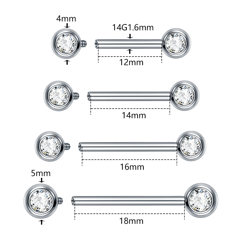 1/5PCS Titanium Internally Thr - Zoor Body Jewelry review and price