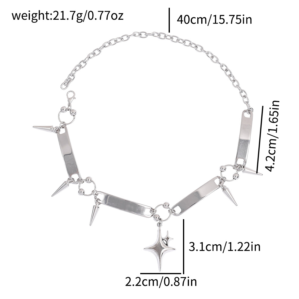Punk Star Riveted Choker,Rock  - Body Jewelry Y2K review and price