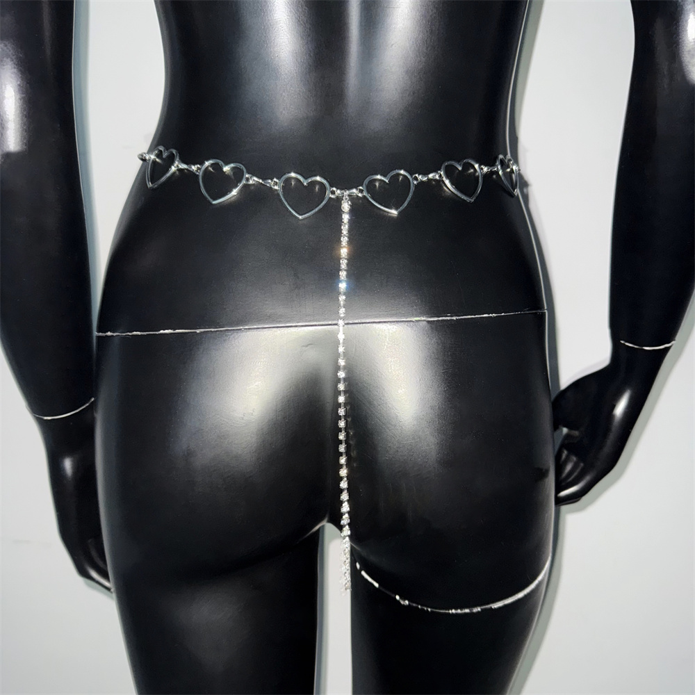 Sexy Women Hollow Heart Waist  - Body Jewelry Y2K review and price