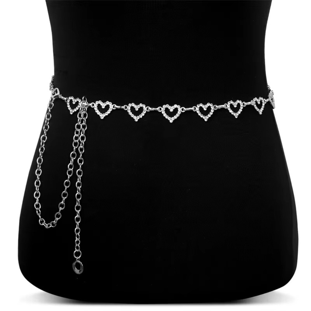 Fashion Tassel Heart Waist Cha - Body Jewelry Y2K review and price