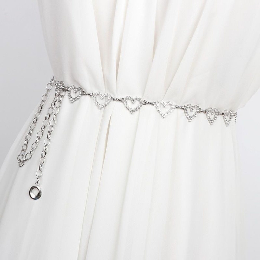 Fashion Tassel Heart Waist Cha - Body Jewelry Y2K review and price