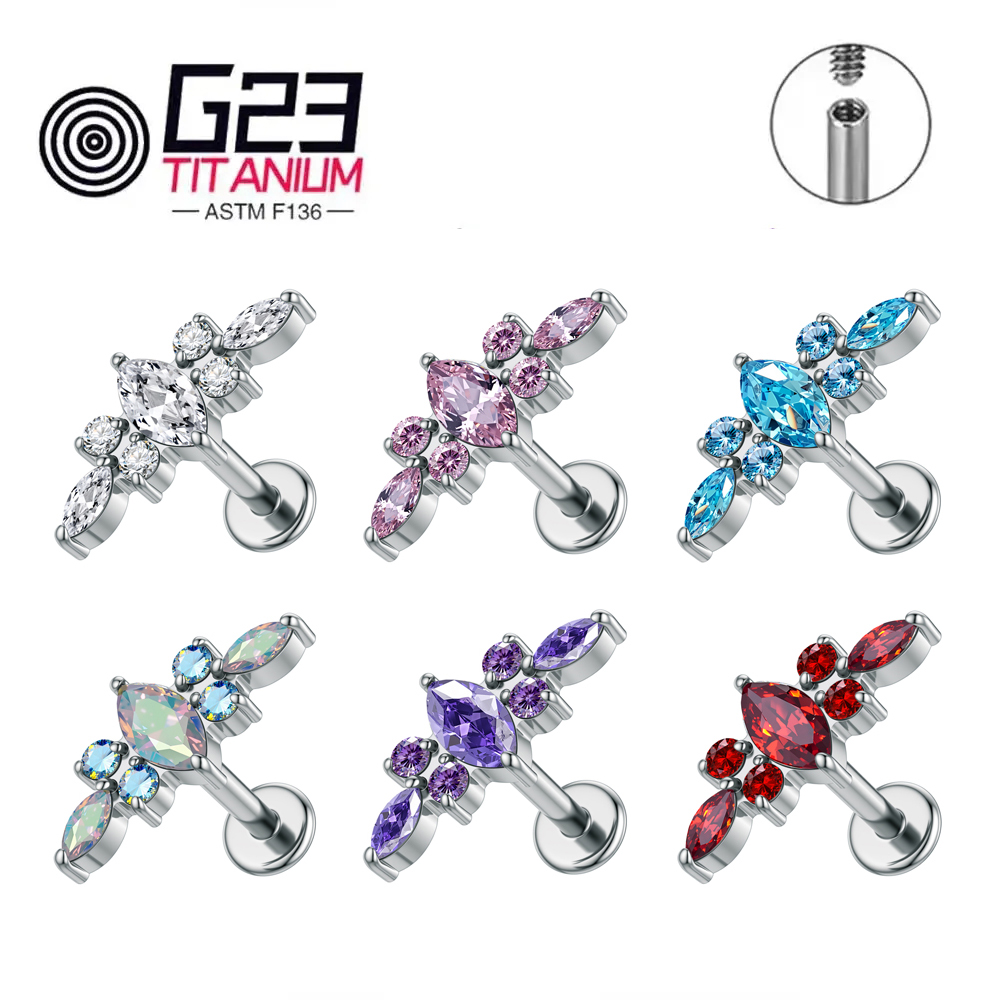 ASTM F136 Titanium 16G Labret  - Zoor Body Jewelry review and price