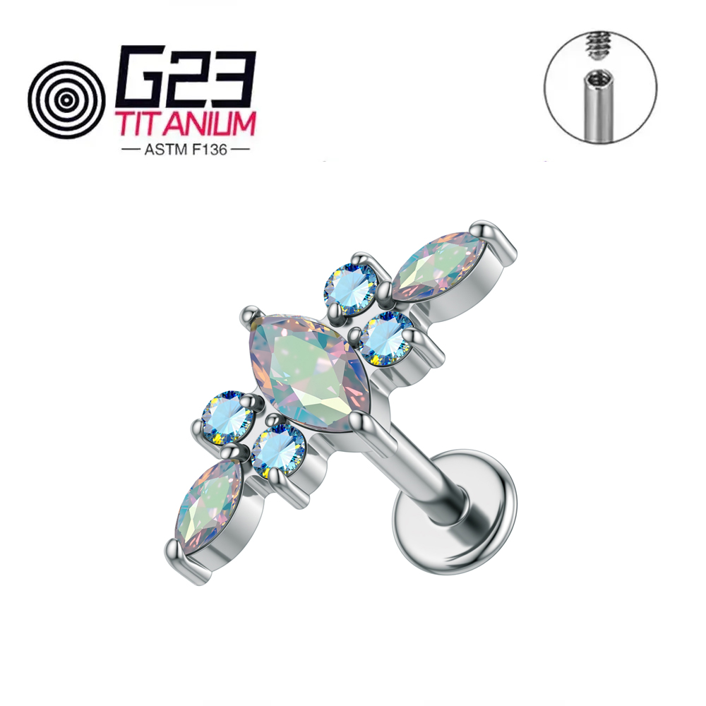 ASTM F136 Titanium 16G Labret  - Zoor Body Jewelry review and price