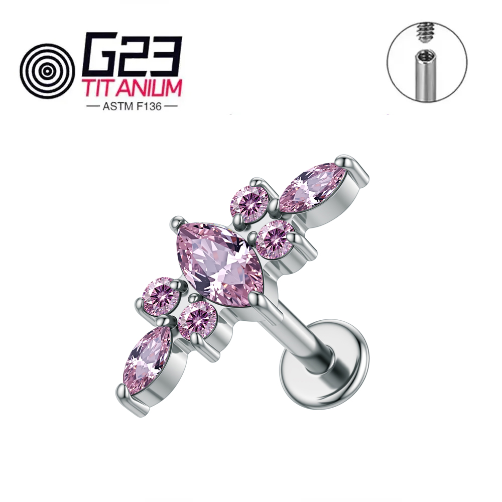 ASTM F136 Titanium 16G Labret  - Zoor Body Jewelry review and price