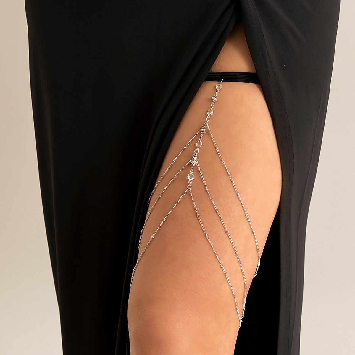 Boho Elastic Band Crystal Leg  - Body Jewelry Leg Chain review and price