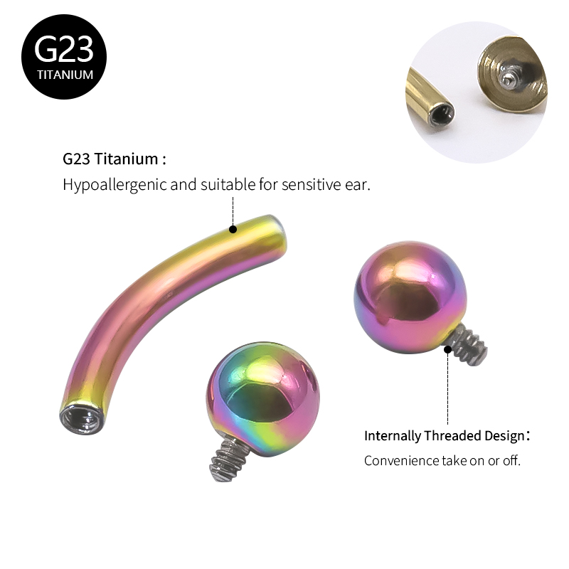 1PC Titanium Curved Barbells I - Zoor Body Jewelry review and price