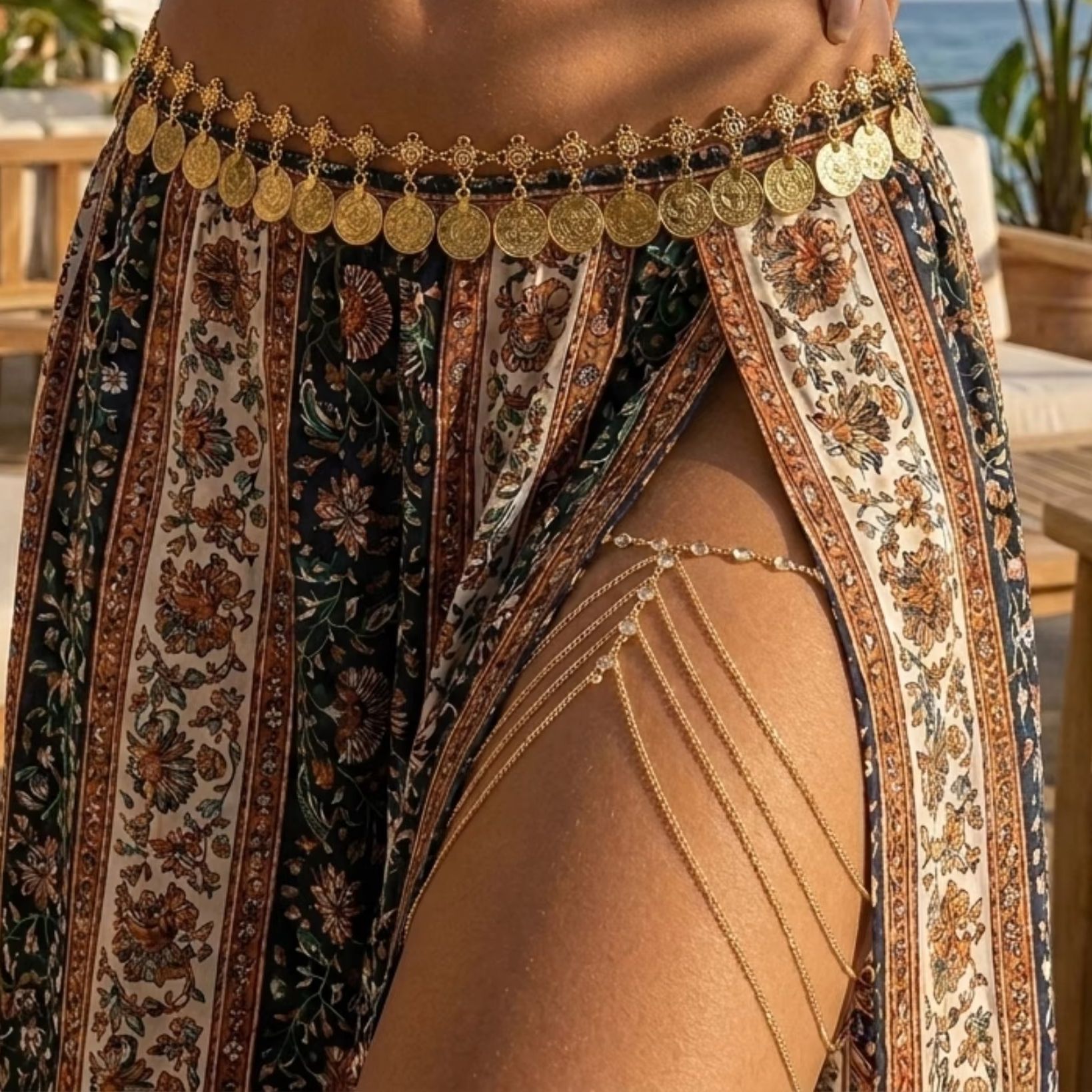Sexy Crystal Bead Multilayer L - Body Jewelry Leg Chain review and price