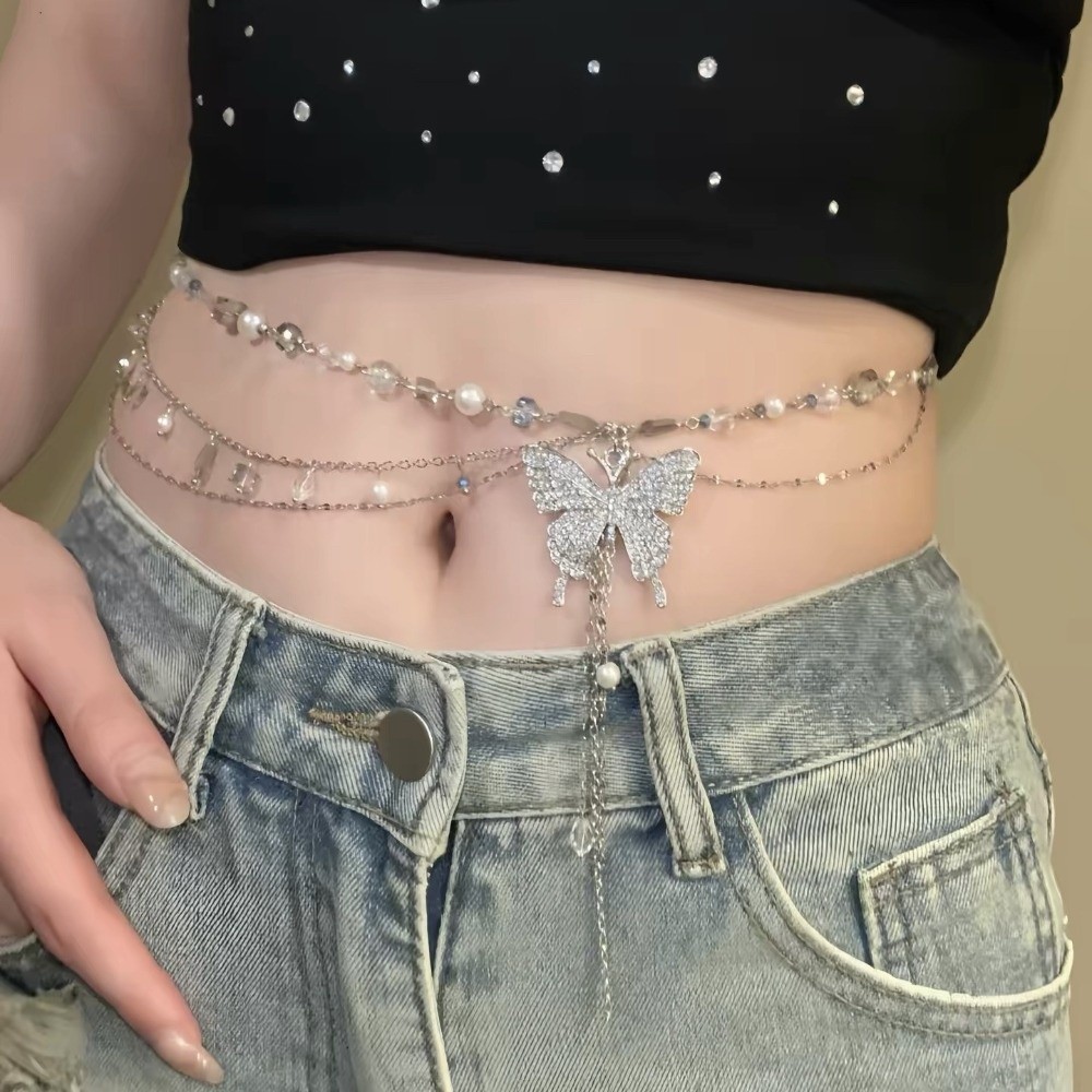 Y2K Butterfly Waist Chain Mult - Body Jewelry Y2K review and price