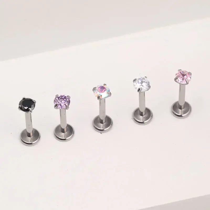 1Pcs G23 Titanium Piercing CZ  - Body Jewelry Internally Threaded review and price