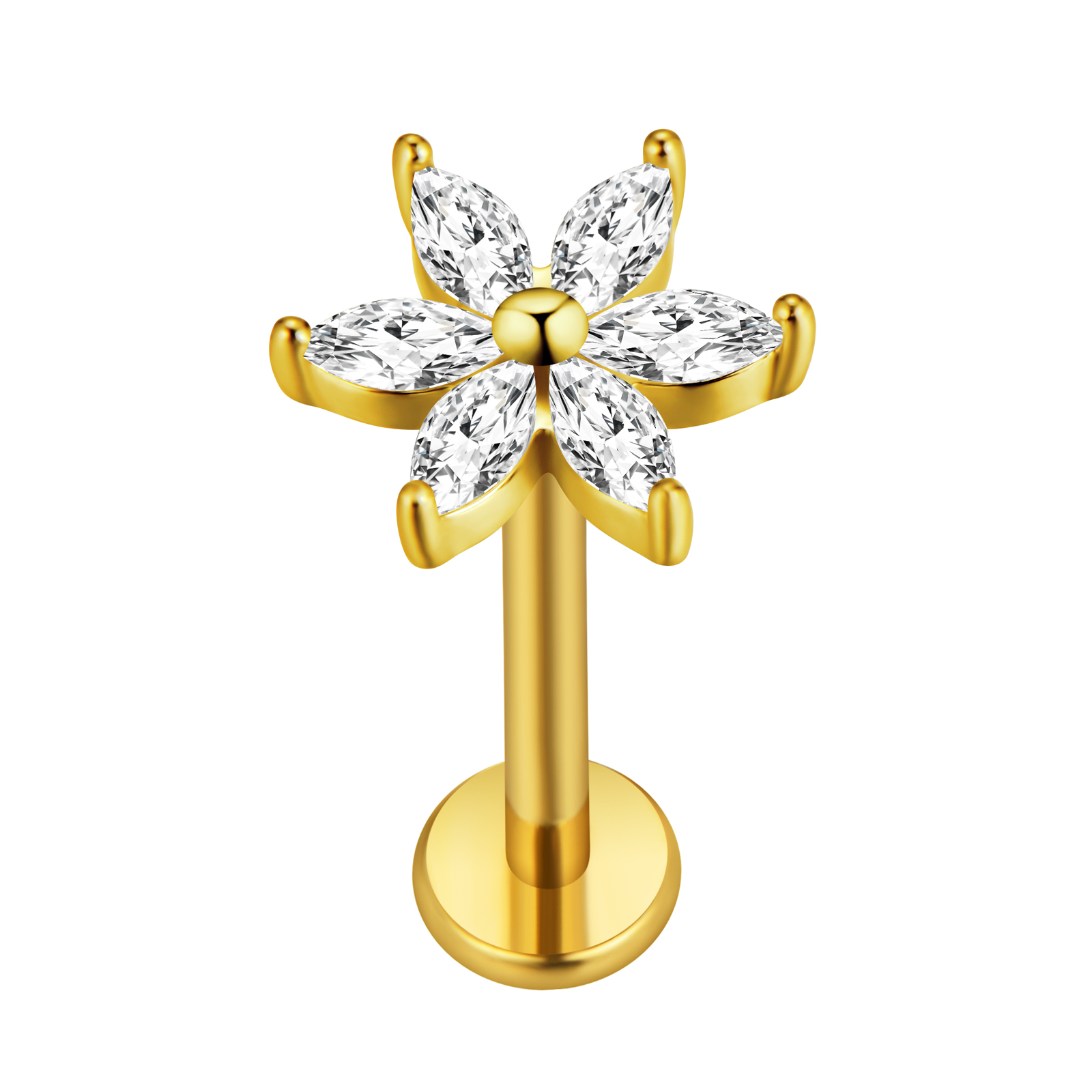Maple Leaf Labret Piercing Sta - Body Jewelry Internally Threaded review and price