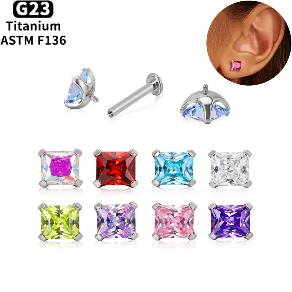 ASTM F136 Titanium Lip Piercin - Body Jewelry Internally Threaded review and price