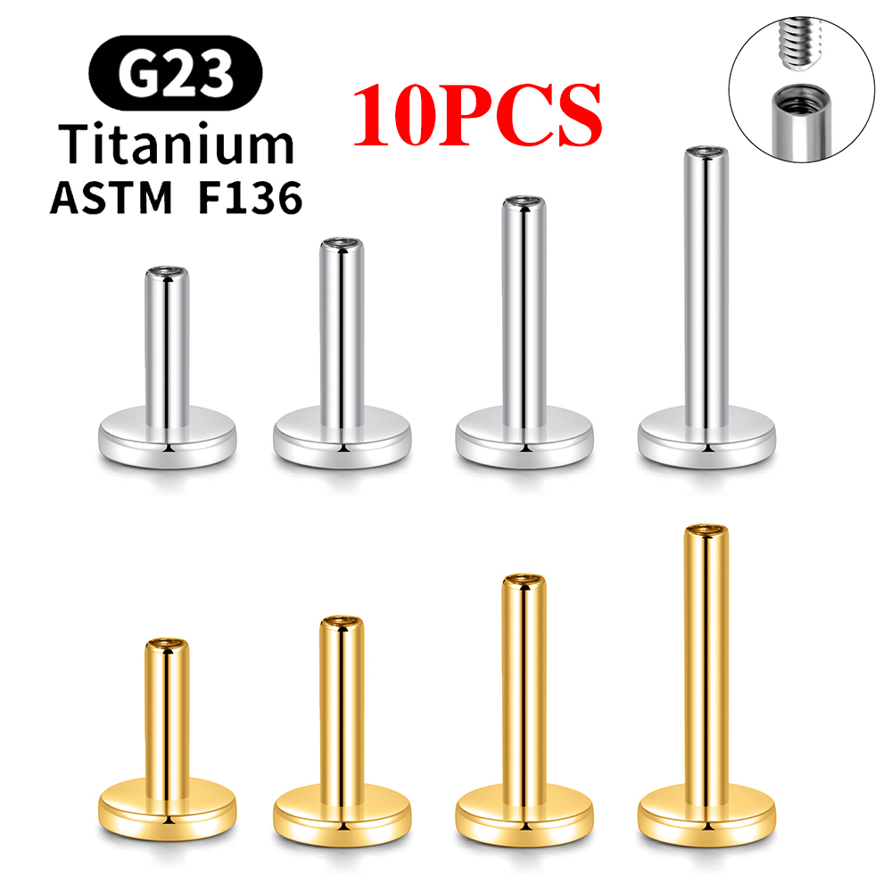 10PCS G23 Titanium Piercing In - Body Jewelry Internally Threaded review and price