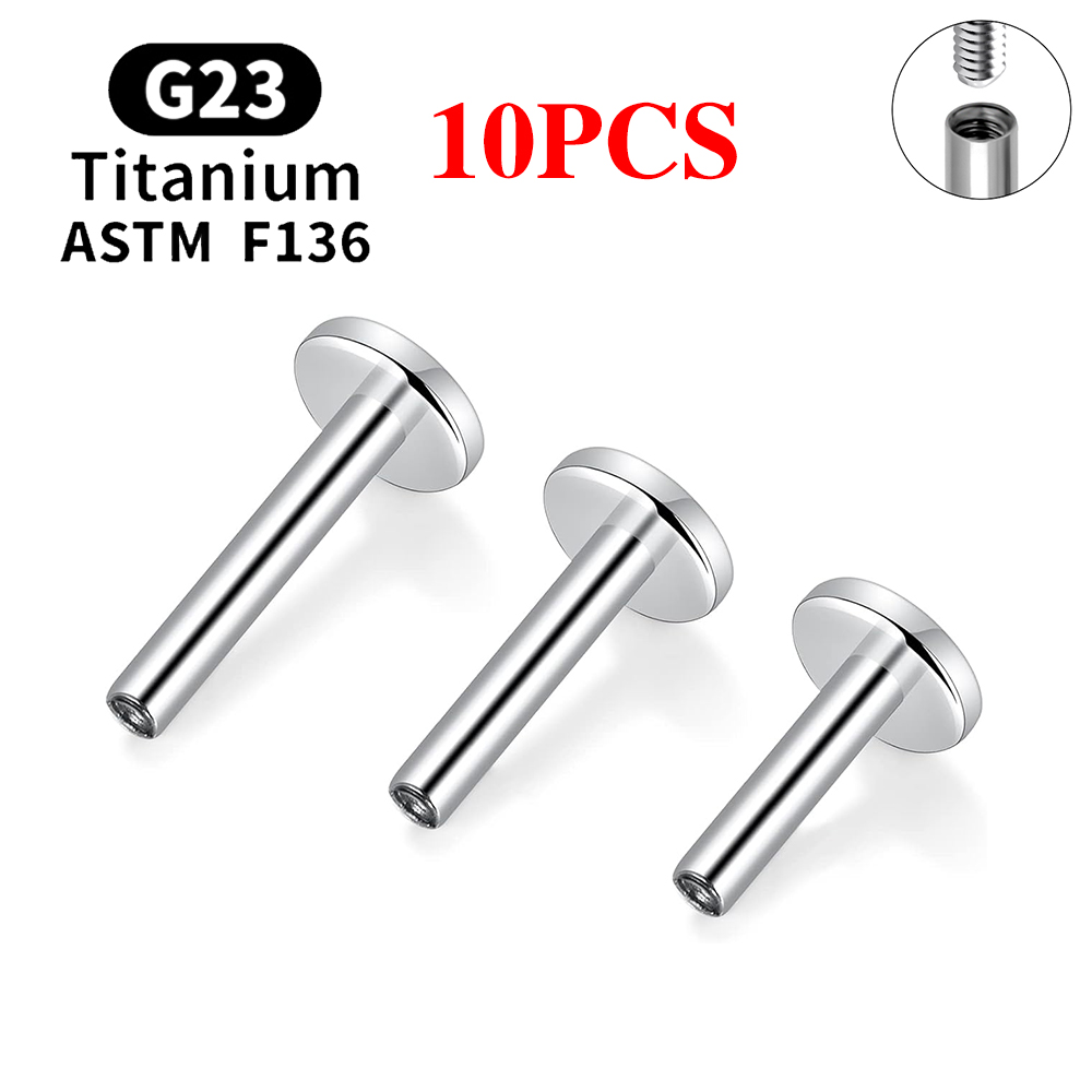 10PCS G23 Titanium Piercing In - Body Jewelry Internally Threaded review and price