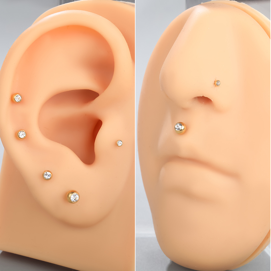 G23 Titanium Labret Piercing L - Body Jewelry Internally Threaded review and price