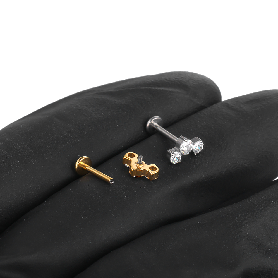 1/5PCS Titanium Piercings CZ L - Zoor Body Jewelry review and price