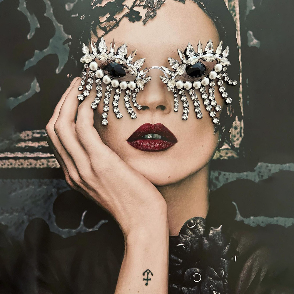 Stonefans Tassel Glasses Frame - Body Jewelry Y2K review and price