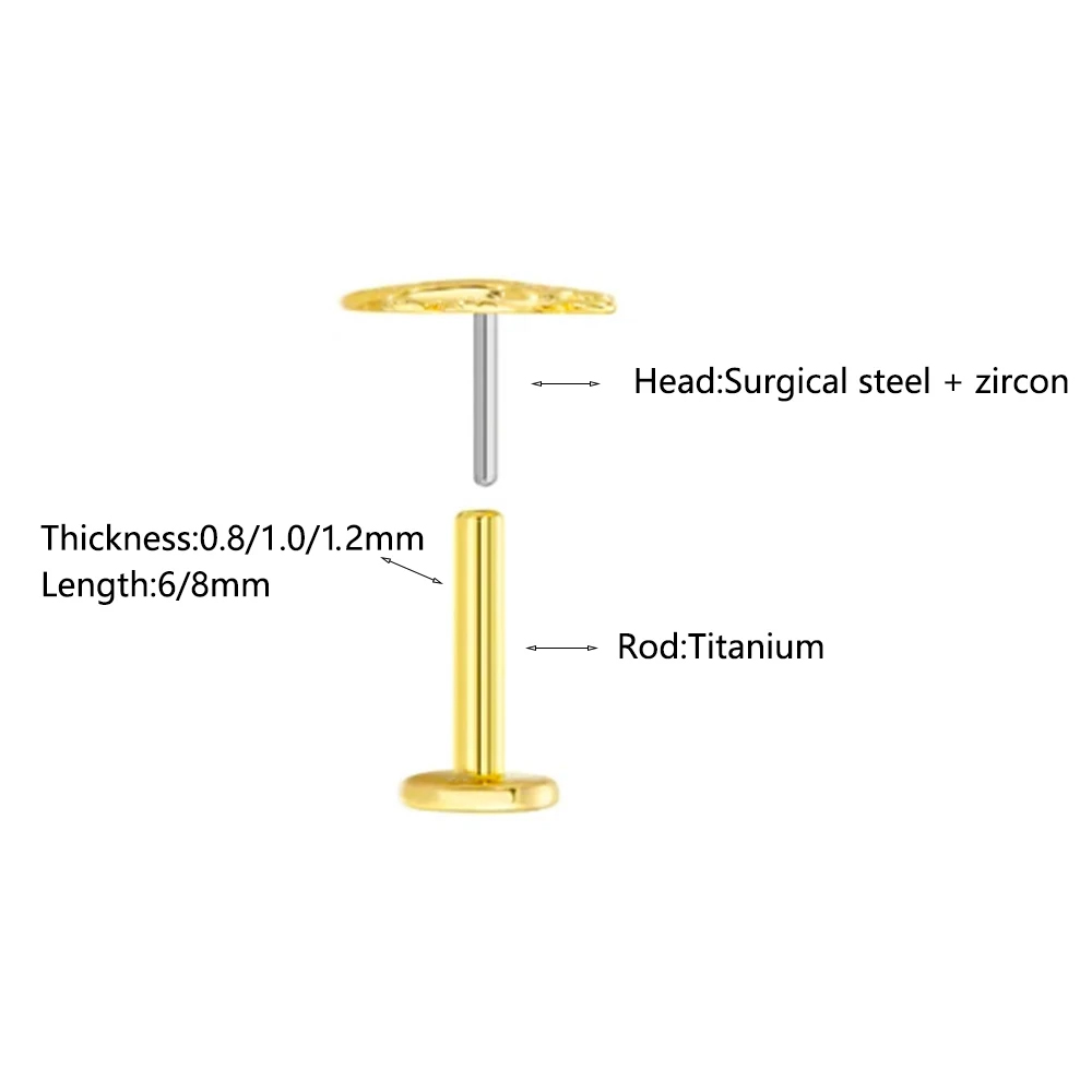 ASTM F136 G23 Titanium Flower  - Zoor Body Jewelry review and price