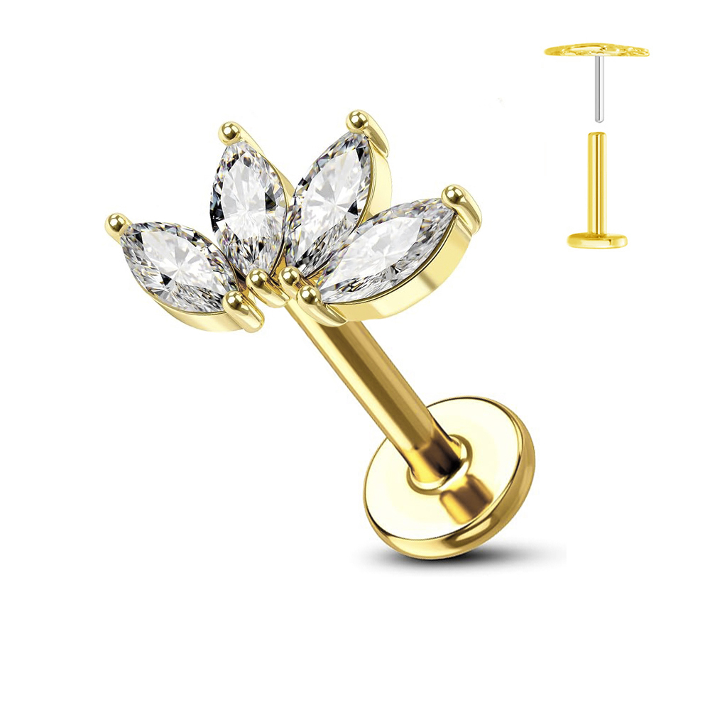 ASTM F136 G23 Titanium Flower  - Zoor Body Jewelry review and price
