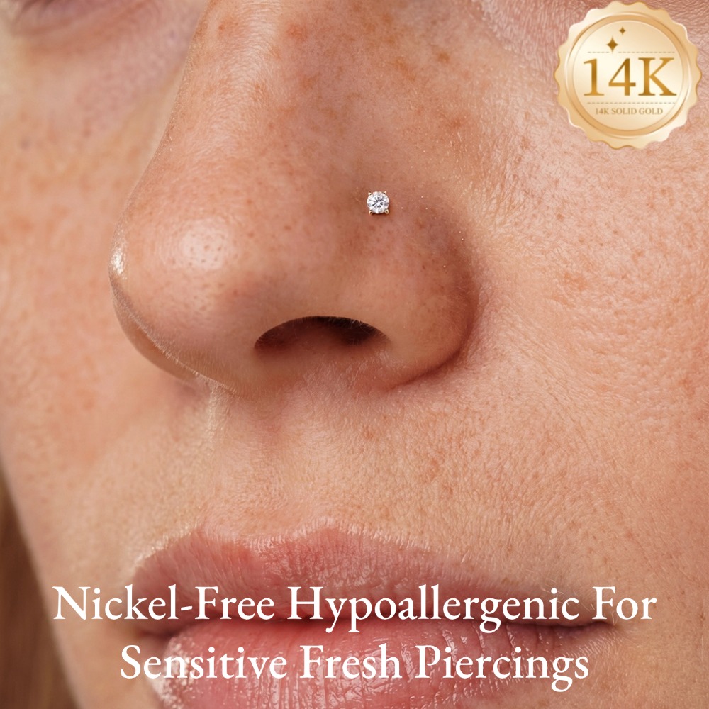 DIeSchein 14K Solid Gold Nose  - Yellow Body Jewelry review and price