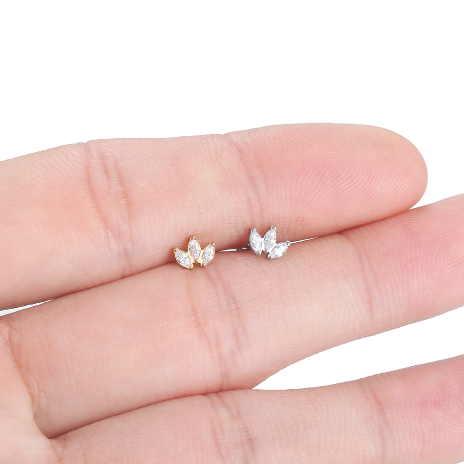 1pc Labret Piercing Titanium L - Body Jewelry Internally Threaded review and price