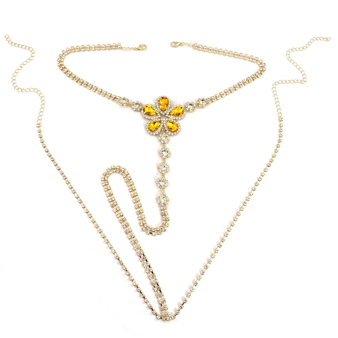 1pc Flower Shaped Sexy Rhinest - Body Jewelry Usa review and price