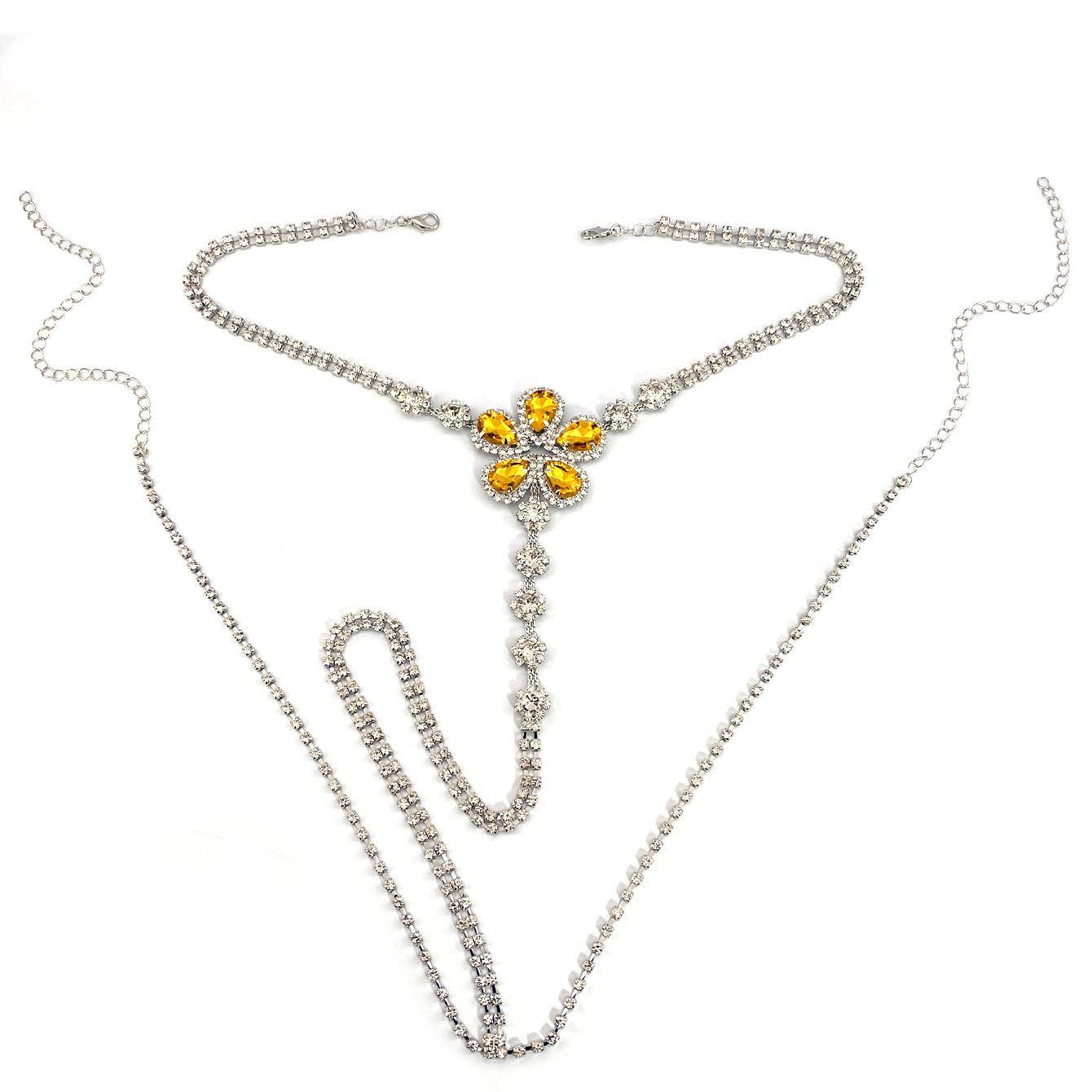 1pc Flower Shaped Sexy Rhinest - Body Jewelry Usa review and price