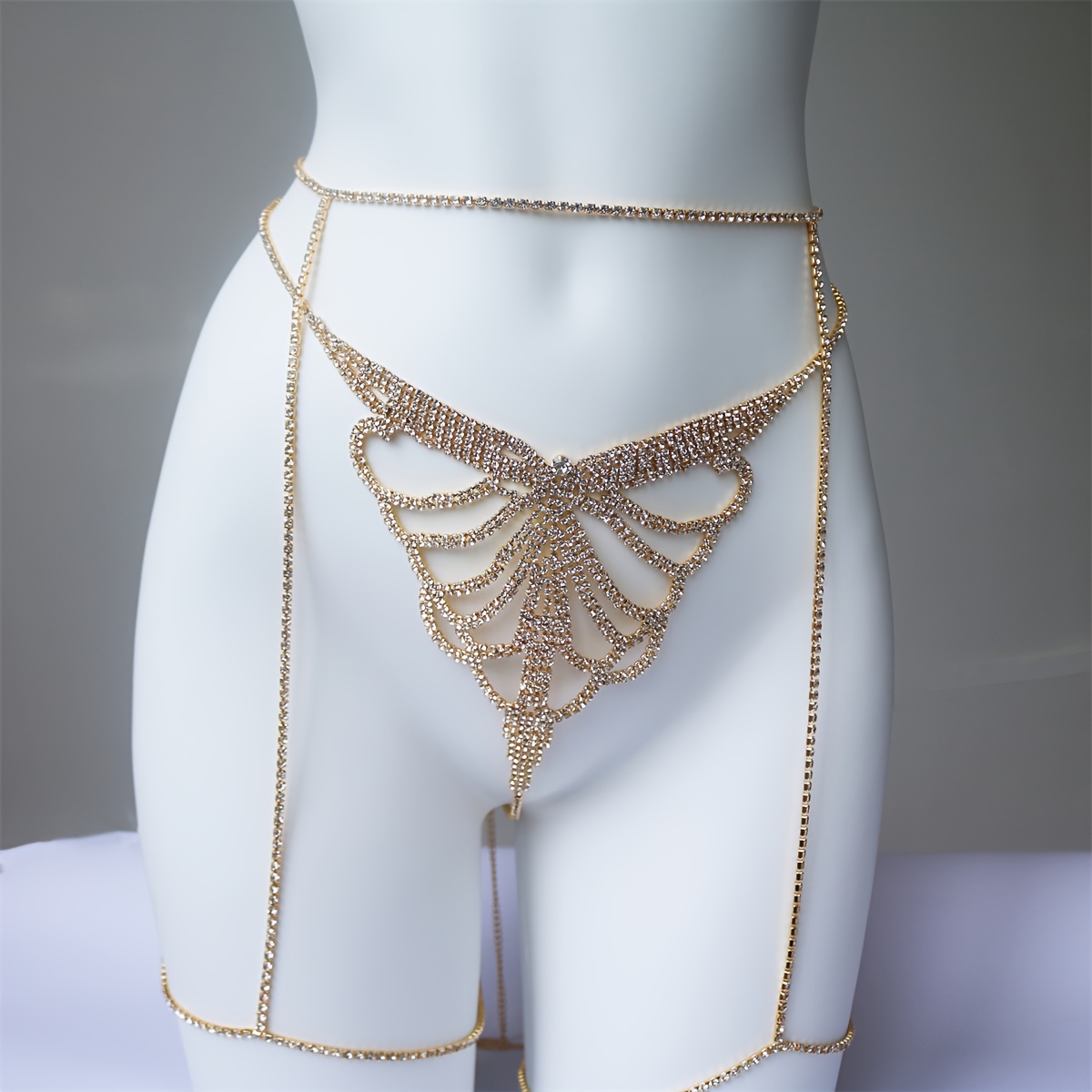 Multi layer rhinestone sparkli - Body Jewelry Chains review and price