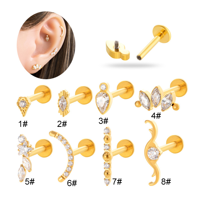 1PC ASTM F136 G23 Titanium Pie - Body Jewelry Internally Threaded review and price