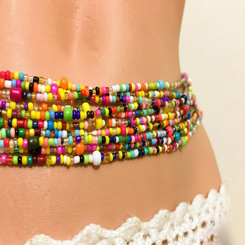 Women Layered Beaded Belly Cha - Body Jewelry Usa review and price