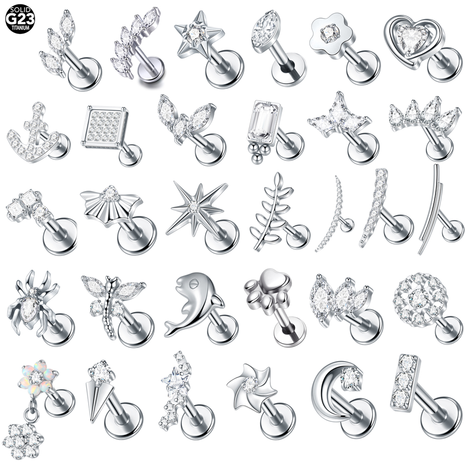 1Pc Titanium Ear Stud Cartilag - Zoor Body Jewelry review and price