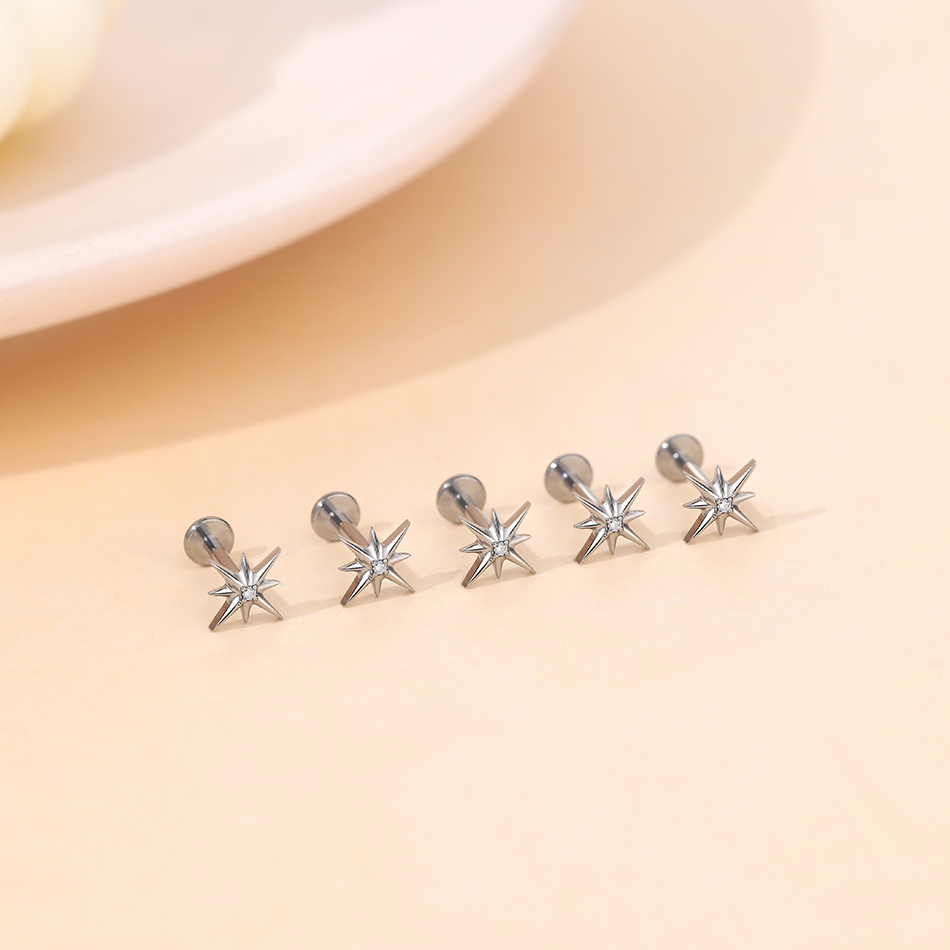 1Pc Titanium Ear Stud Cartilag - Zoor Body Jewelry review and price