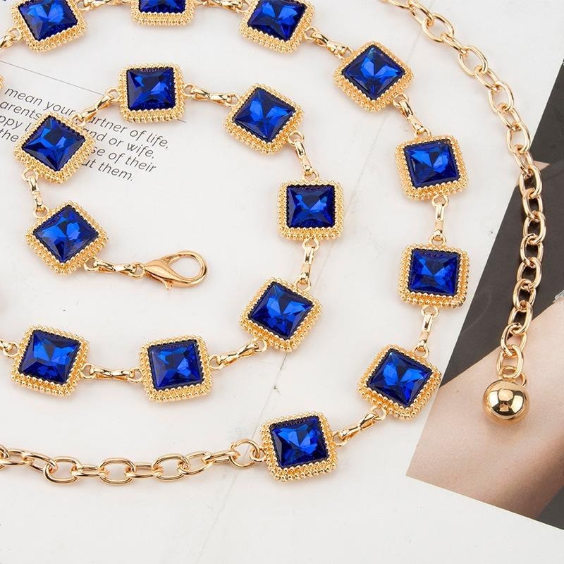 Retro Blue Green Yellow Diamon - Yellow Body Jewelry review and price