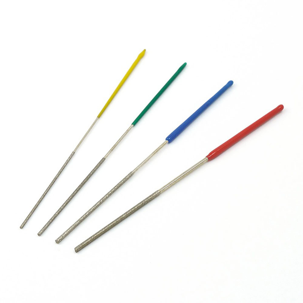 TLD-4 4Pcs Round Diamond File  - Yellow Body Jewelry review and price