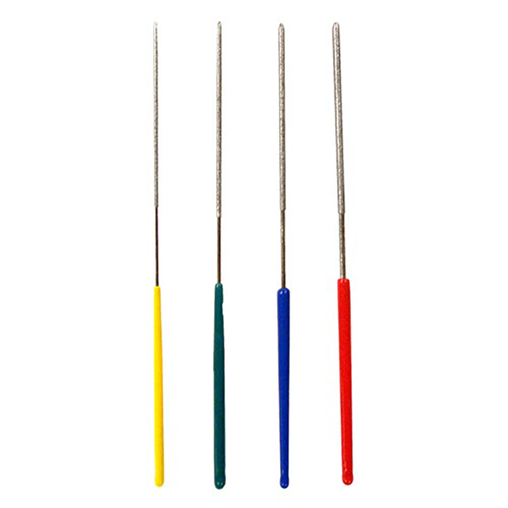 TLD-4 4Pcs Round Diamond File  - Yellow Body Jewelry review and price